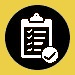 icon of a clipboard with checkmarks